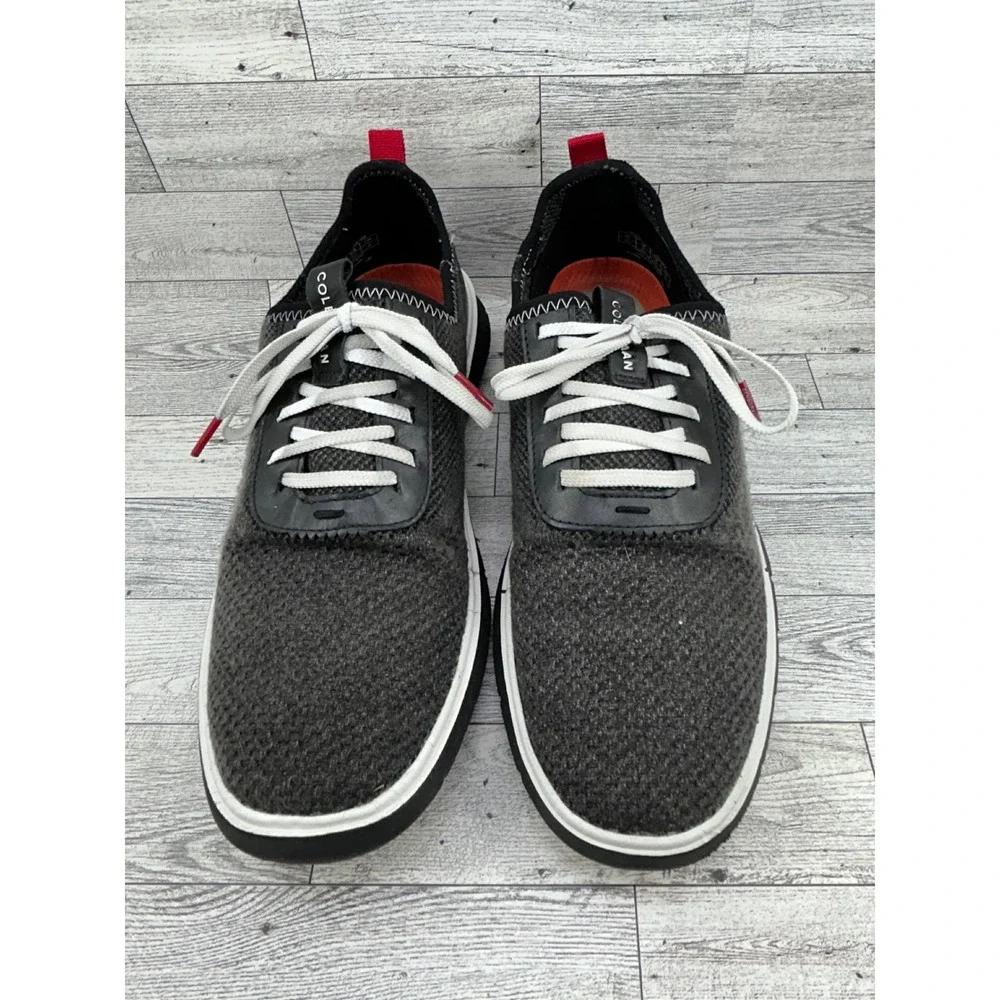 Cole Haan Zerogrand Men Sz 10.5‎ Charcoal Grey Knit Oxford Sneakers C31402
